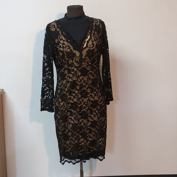 Karen Kane Black Lace Dress, Size XL - Picture 2 of 6
